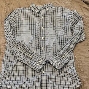 Southern Tide Navy and White Plaid Shirt